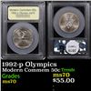 Image 1 : 1992-p Olympics Modern Commem Half Dollar 50c Graded ms70, Perfection BY USCG