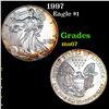 Image 1 : 1997 Silver Eagle Dollar $1 Grades GEM++ Unc
