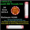 Image 1 : Shotgun Lincoln 1c roll, 1979-d 50 pcs Bank Wrapper.