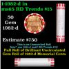 Image 1 : Shotgun Lincoln 1c roll, 1982-d 50 pcs Bank Wrapper.