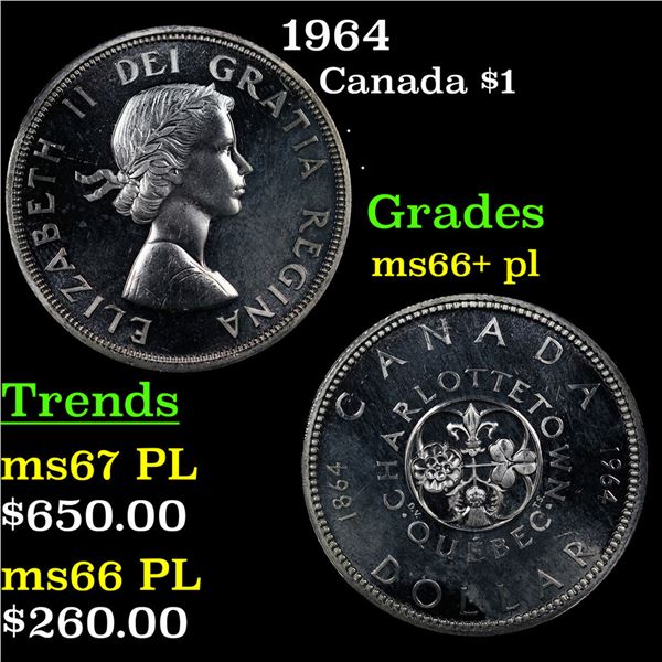 1964 Canada Dollar $1 Grades GEM++ PL
