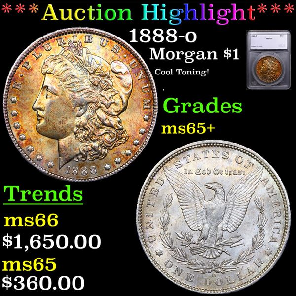 ***Auction Highlight*** 1888-o Morgan Dollar $1 Graded ms65+ By SEGS (fc)