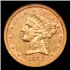 Image 2 : ***Auction Highlight*** 1868-s Gold Liberty Half Eagle TOP POP! $5 Graded Select Unc BY USCG (fc)