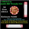 Image 1 : Shotgun Lincoln 1c roll, 1964-d 50 pcs Bank Wrapper.