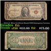 Image 1 : 1935A $1  Silver Certificate Hawaii WWII Emergency Currency Grades f+