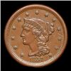 Image 2 : ***Auction Highlight*** 1857 Small Date Braided Hair Large Cent 1c Graded ms62 bn By SEGS (fc)