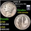Image 1 : 1921-d Mercury Dime 10c Graded vf30 details By SEGS