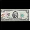 Image 2 : 1976 $2 Federal Reserve Note 1st Day of Issue, with Stamp Grades Gem CU