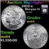 Image 1 : ***Auction Highlight*** 1902-s Morgan Dollar $1 Graded ms64 BY SEGS (fc)