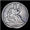 Image 2 : 1837 No Stars, Small Date Seated Liberty Half Dime 1/2 10c Grades vf+