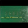 Image 2 : 1999 $1 Federal Reserve Note, BEP Uncirculated Folio Issue "Millennium Note" (Boston, MA) Grades Gem