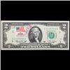 Image 2 : 1976 $2 Federal Reserve Note 1st Day of Issue, with Stamp Grades Gem CU