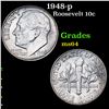 Image 1 : 1948-p Roosevelt Dime 10c Grades Choice Unc