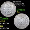 Image 1 : 1878-cc Morgan Dollar $1 Graded f15 By SEGS