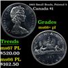 Image 1 : 1965 Small Beads, Pointed 5 Canada Dollar $1 Grades GEM++ PL