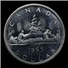 Image 3 : 1965 Small Beads, Pointed 5 Canada Dollar $1 Grades GEM++ PL