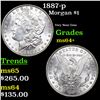 Image 1 : 1887-p Morgan Dollar $1 Grades Choice+ Unc