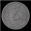 Image 2 : 1872 Shield Nickel 5c Grades f+