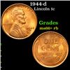 Image 1 : 1944-d Lincoln Cent 1c Grades GEM++ RB