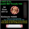Image 1 : Shotgun Lincoln 1c roll, 1977-d 50 pcs Bank Wrapper.