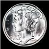Image 2 : 1945-p Mercury Dime 10c Grades GEM++ Unc