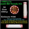 Image 1 : Shotgun Lincoln 1c roll, 1960-p 50 pcs Bank Wrapper.
