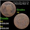Image 1 : 1795 Plain Edge, Liberty Cap Flowing Hair large cent 1c Grades ag