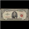 Image 2 : **Star Note** 1963 $5 Red Seal United States Note Grades vf++