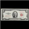 Image 2 : **Star Note** 1953 $2 Red Seal Legal Tender Note Grades Choice AU/BU Slider