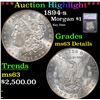***Auction Highlight*** 1894-s Morgan Dollar $1 Graded ms63 Details BY SEGS (fc)
