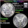 ***Auction Highlight*** 1889-s Morgan Dollar $1 Graded ms65 By SEGS (fc)