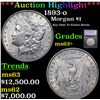 ***Auction Highlight*** 1893-o Morgan Dollar $1 Graded ms62+ BY SEGS (fc)