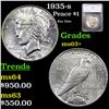 1935-s Peace Dollar $1 Graded ms63+ By SEGS