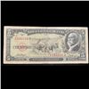 Image 2 : 1958 National Bank of Cuba 5 Pesos Note Grades vf+