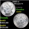 Image 1 : 1885-o Morgan Dollar $1 Grades Choice+ Unc