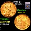 Image 1 : 1936-p Lincoln Cent 1c Graded ms67 rd By SEGS