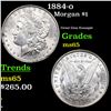Image 1 : 1884-o Morgan Dollar $1 Grades GEM Unc