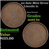 Image 1 : no date Lincoln Cent Mint Error 1c Grades Select Unc BN