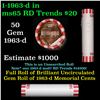 Image 1 : Shotgun Lincoln 1c roll, 1963-d 50 pcs Bank Wrapper.