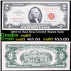 Image 1 : 1963 $2 Red Seal United States Note Grades Select CU