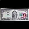 Image 2 : 1976 $2 Federal Reserve Note 1st Day of Issue, with Stamp (Philadelphia, PA) Grades Gem CU