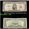 Image 1 : 1953B $5 Red Seal United States Note Grades f, fine