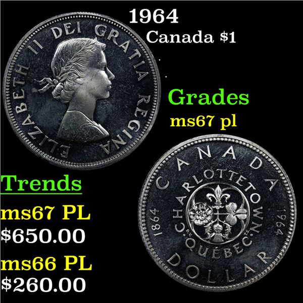 1964 Canada Dollar $1 Grades GEM++ PL