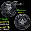 Image 1 : 1964 Canada Dollar $1 Grades GEM++ PL