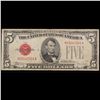 Image 2 : 1928E $5 Red Seal United States Note vf+