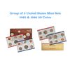 Image 1 : Group of 2 United States Mint Set in Original Government Packaging! From 1985-1986 with 20 Coins Ins