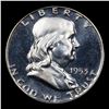 Image 2 : Proof 1953 Franklin Half Dollar 50c Grades GEM Proof Cameo