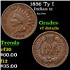Image 1 : 1886 Ty I Indian Cent 1c Grades vf details