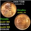 Image 1 : 1909 VDB Lincoln Cent 1c Grades GEM++ RB