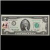 Image 2 : 1976 $2 Federal Reserve Note 1st Day of Issue, with Stamp Grades Gem CU